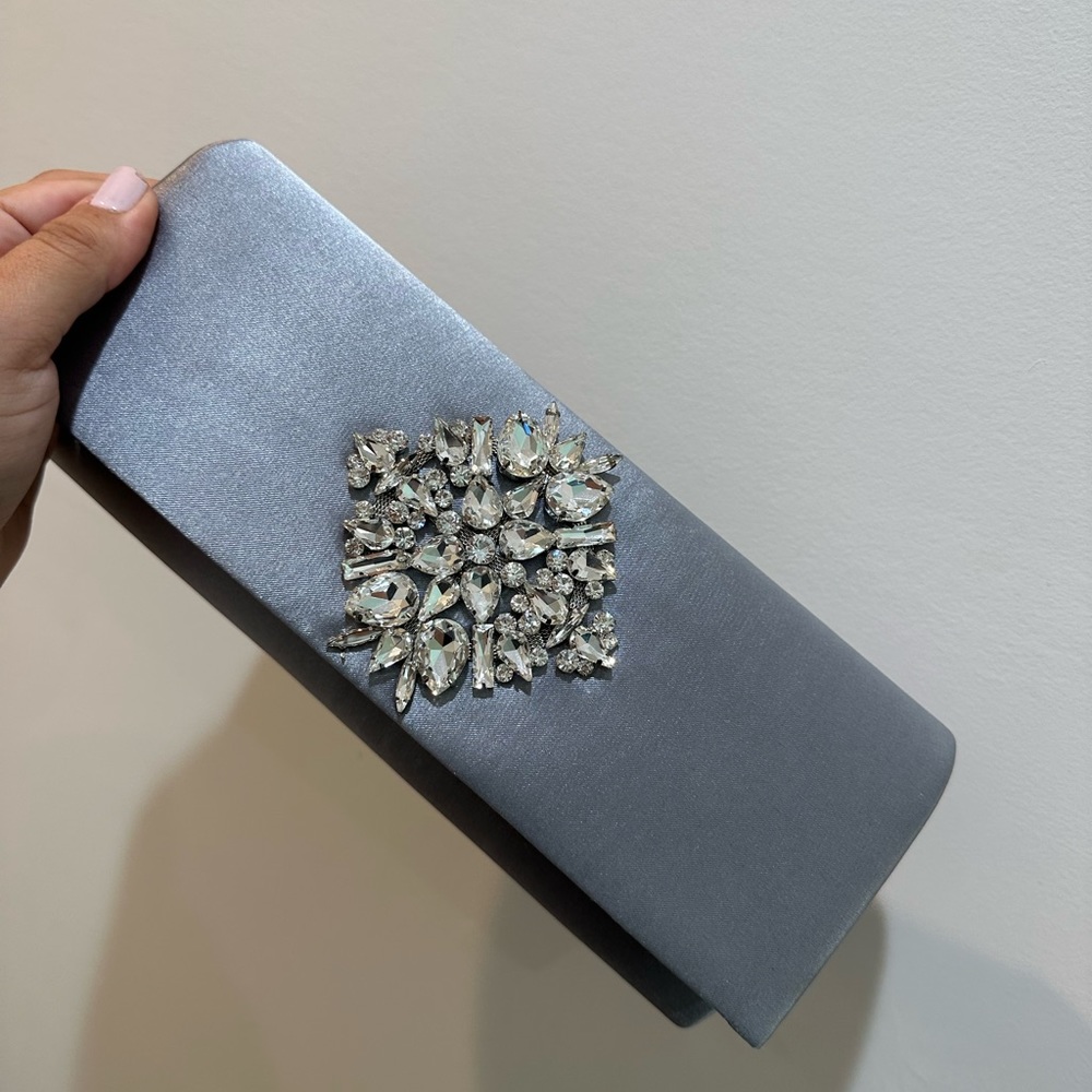 BRAND NEW SATIN CLUTCH WITH TAGS